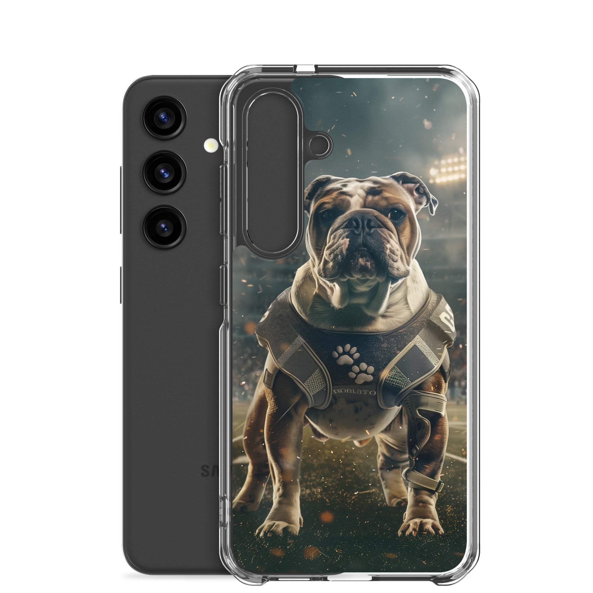 Bulldog Football-Themed Clear Case for Samsung®