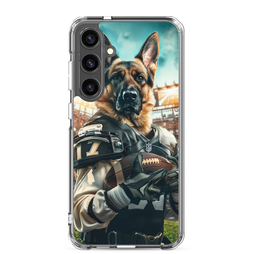 German Shepherd Football-Themed Clear Case for Samsung®