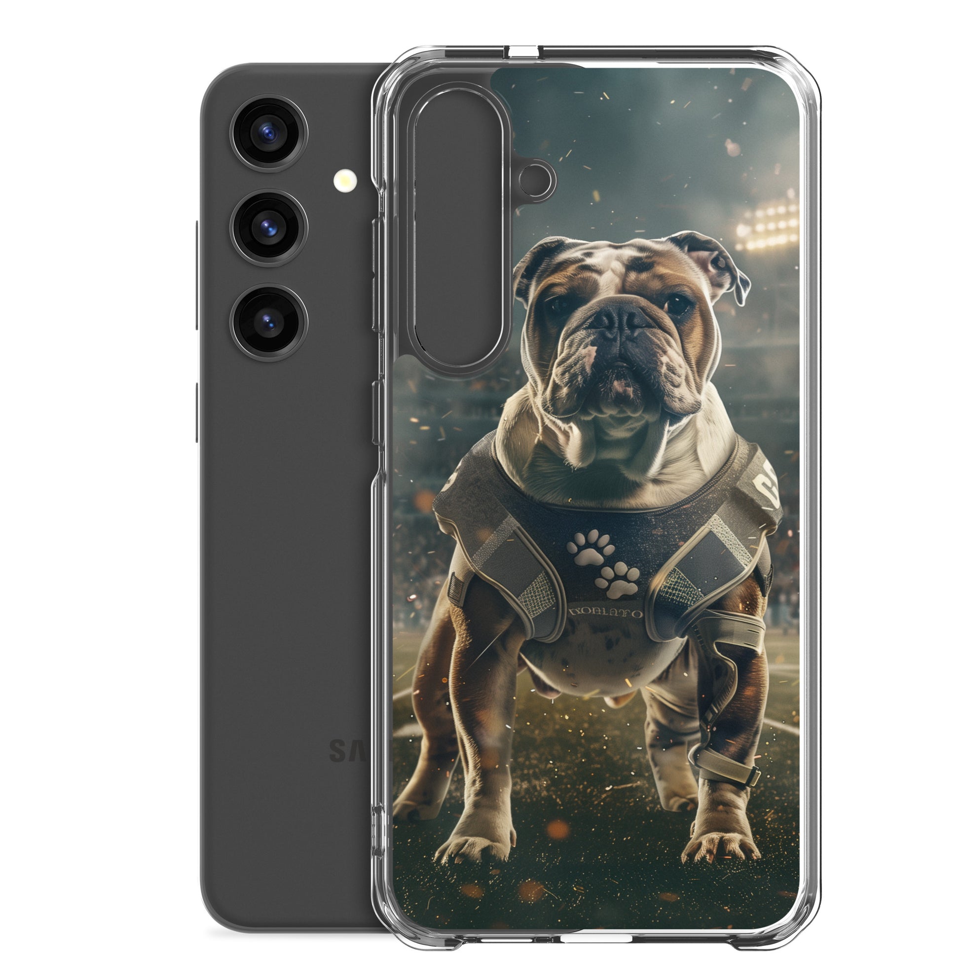 Bulldog Football-Themed Clear Case for Samsung®