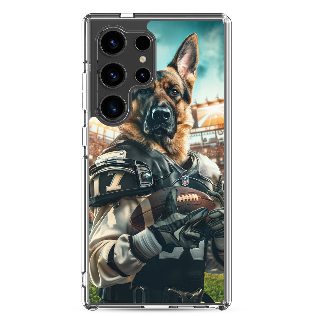 German Shepherd Football-Themed Clear Case for Samsung®