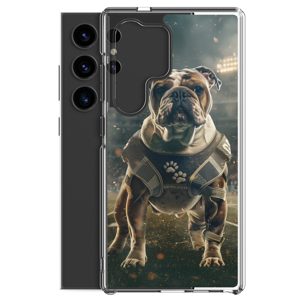Bulldog Football-Themed Clear Case for Samsung®