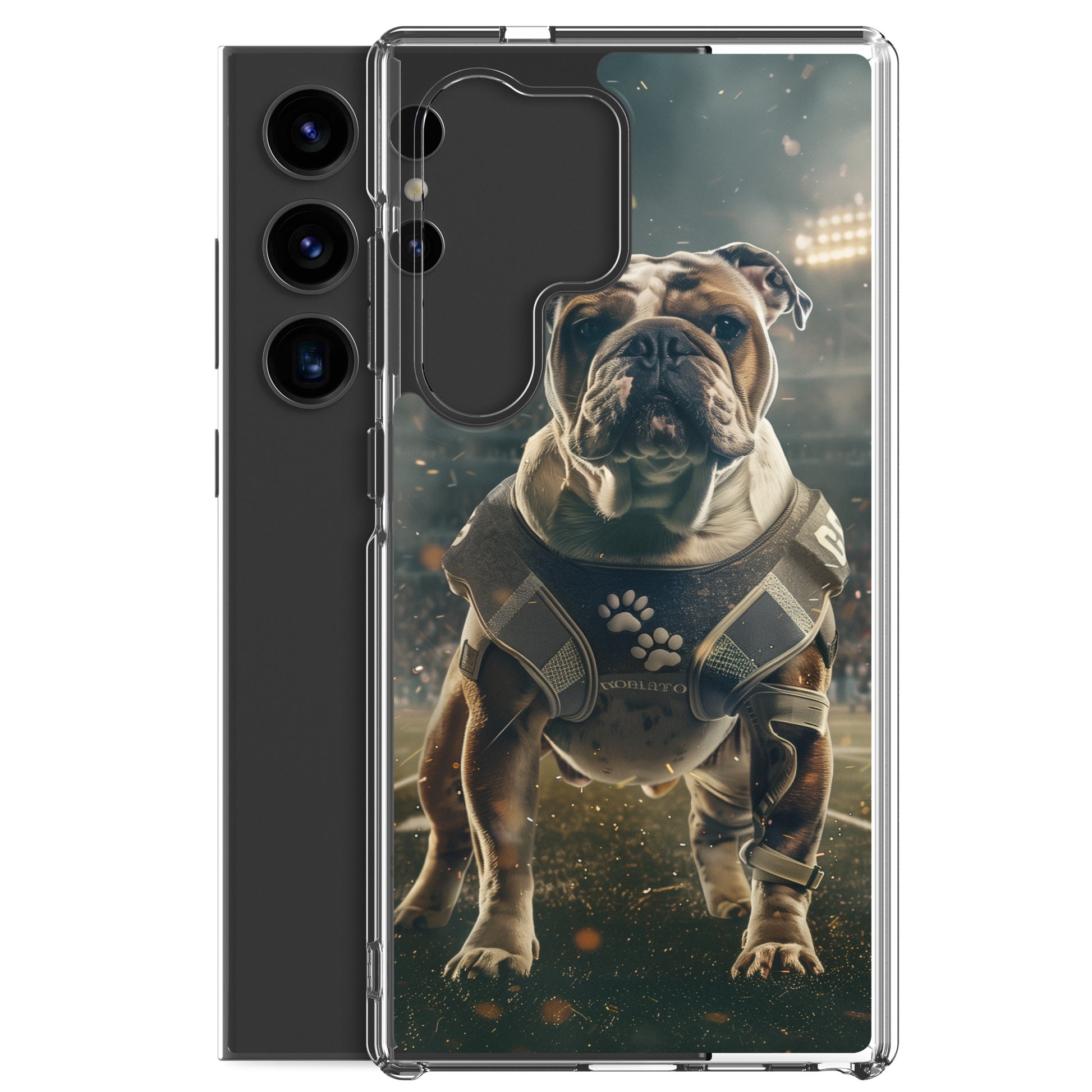 Bulldog Football-Themed Clear Case for Samsung®
