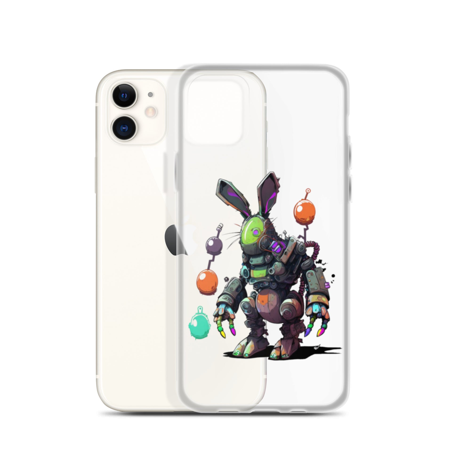 Easter Cyber Bunny Clear Case for iPhone®