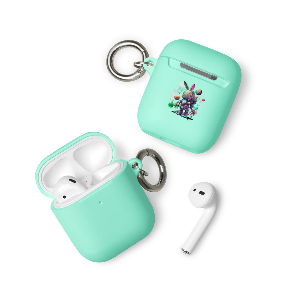 Easter Cyber Bunny Cottontail Rubber Case for AirPods®