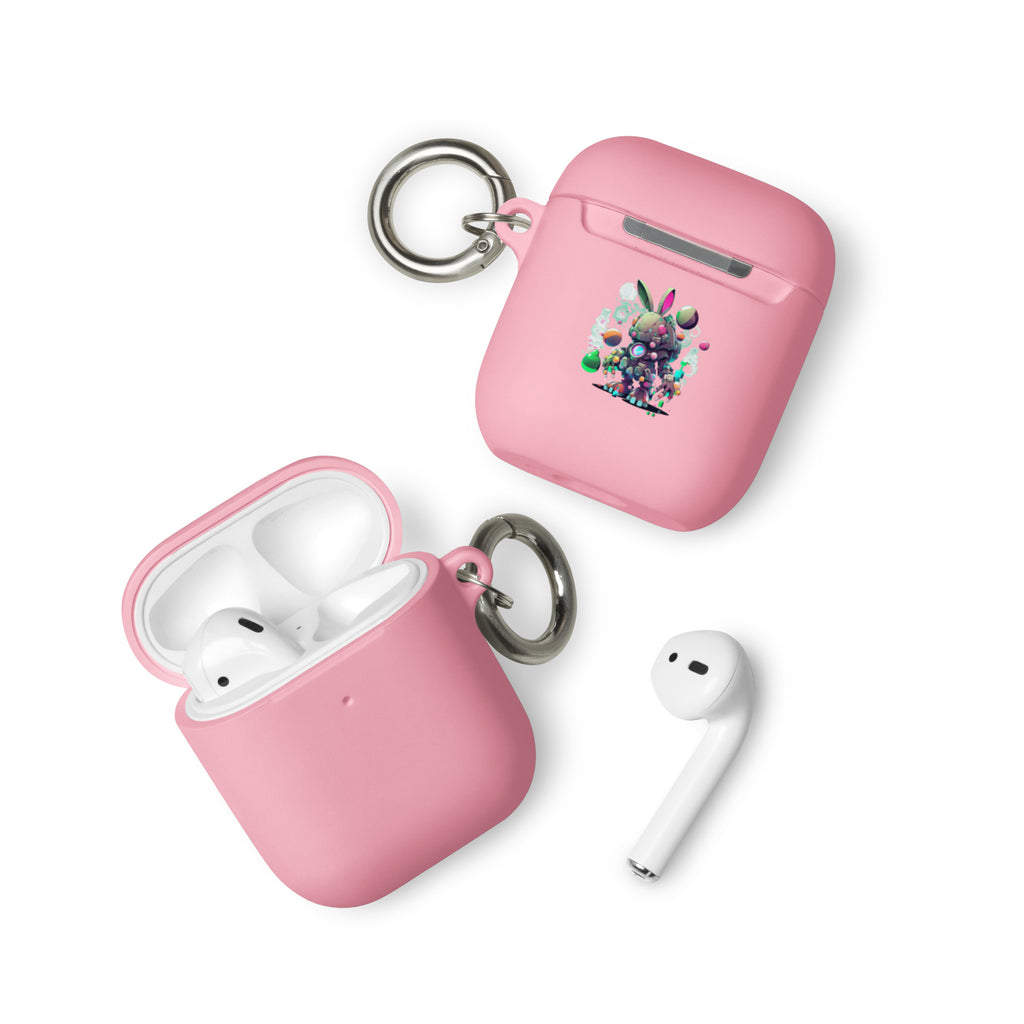 Easter Cyber Bunny Cottontail Rubber Case for AirPods®