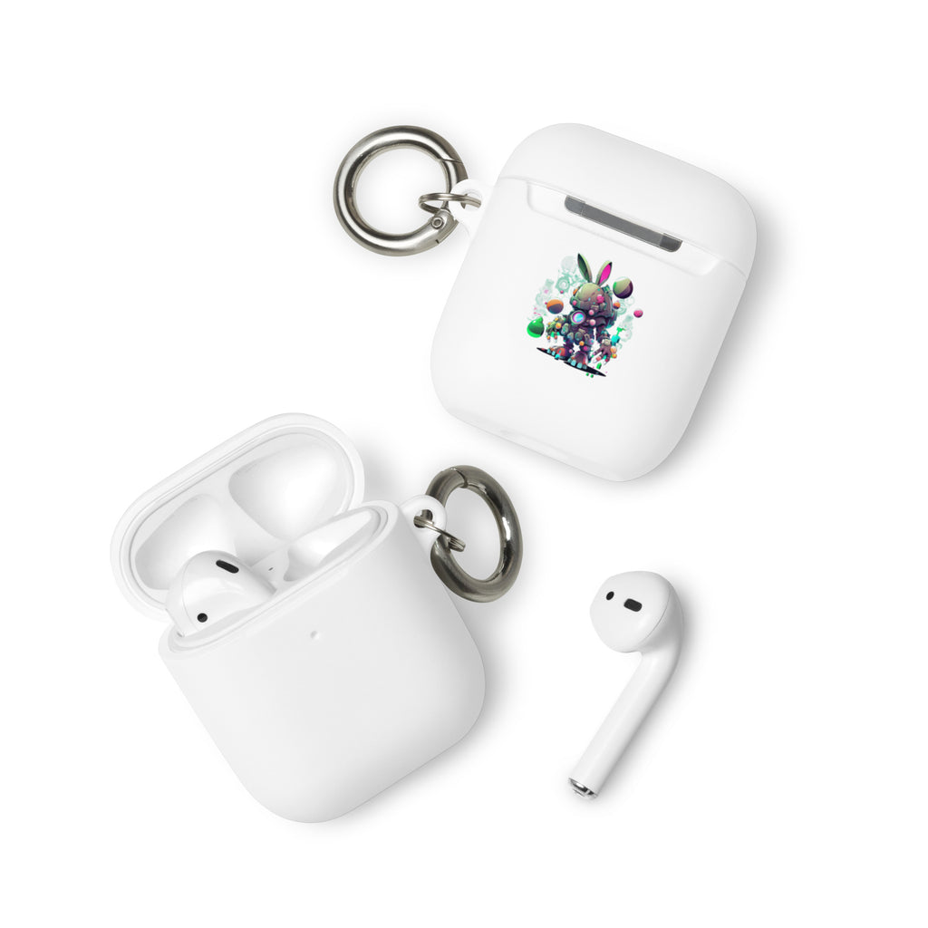 Easter Cyber Bunny Cottontail Rubber Case for AirPods®